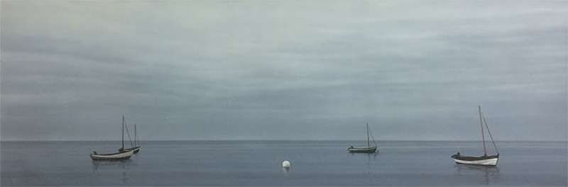 Grey Dawn with Boats